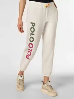 Spodnie sportowe damskie - Polo Ralph Lauren Polo Ralph Lauren - Damskie spodnie dresowe, biały - grafika 1