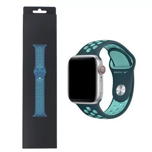 Apple Watch Series 1/ 2/ 3/ 4/ 5/ 6/ 7 Series 42/ 44/ 45mm Pasek Nike Sport Band Mxr12Am/A - Turkusowo-Zielony (Midnight Turquoise/Aurora Green) - Akcesoria do smartwatchy - miniaturka - grafika 1