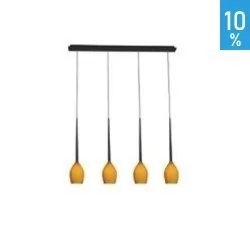 Azzardo Lampa wisząca IZZA 4 Amber MD1288B-4AM - Lampy sufitowe - miniaturka - grafika 2