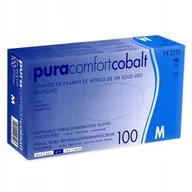 Rękawiczki jednorazowe - Ampri, Rękawice Pura Comfort Cobalt, M, 100 Szt. - miniaturka - grafika 1