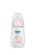 Butelki dla niemowląt - WEE BABY BUTELKA PP Z SZEROKĄ SZYJKĄ 250ML RÓŻ - miniaturka - grafika 1