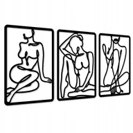 Dekoracje domu - OBRAZY NA ŚCIANĘ OBRAZ AŻUROWY DUŻY TRYPTYK DREWNIANA DEKORACJA ŚCIENNA XXL - miniaturka - grafika 1