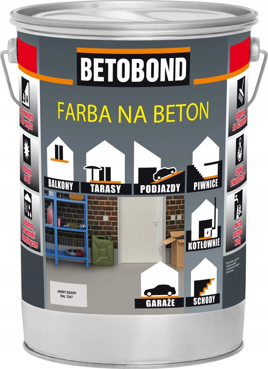 Farba do Betonu JASNY SZARY 0,75L RAL7042 Polifarb