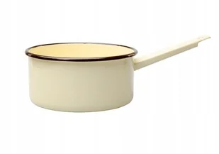 Rondel emaliowany z trzonkiem kremowy śr 16 cm) - Rondle - miniaturka - grafika 1