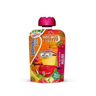 Hortex Jabłko, banan, marchew, malina 100% owoców i marchwi mus saszetka 100g - Soki i napoje niegazowane - miniaturka - grafika 1