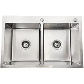 Zlewozmywaki - Stellman Zlewozmywak stalowy dwukomorowy STEEL 7549 inox (Outlet 7) - miniaturka - grafika 1