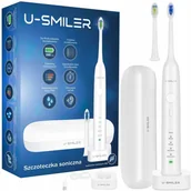 Szczoteczki elektryczne - SONICZNA SZCZOTECZKA DO ZĘBÓW ELEKTRYCZNA U-SMILER BIAŁA - miniaturka - grafika 1