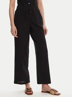 Spodnie sportowe damskie - Vero Moda Spodnie materiałowe Caia 10333796 Czarny Wide Leg - miniaturka - grafika 1