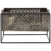 Świeczniki - Beliani Świecznik metalowy 26 cm złoty AMAMI - miniaturka - grafika 1