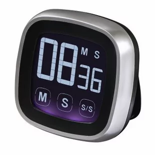 Xavax cyfrowy zegar kuchenny, funkcja dotykowa (timer i stoper, magnetyczny, do 99 min. 59 sekund, głośny dźwięk) design nóż krótkotrwały, elektroniczny zegar do jajek srebrny/czarny 00095321 - Minutniki - miniaturka - grafika 1