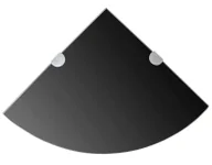 Półki do salonu - Czarna szklana półka narożna D4-K83 - miniaturka - grafika 1