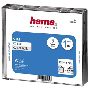Hama PUDELKO CD-SLIM STANDARD 5-PAK 51289 - Pudełka i akcesoria na płyty CD - miniaturka - grafika 1