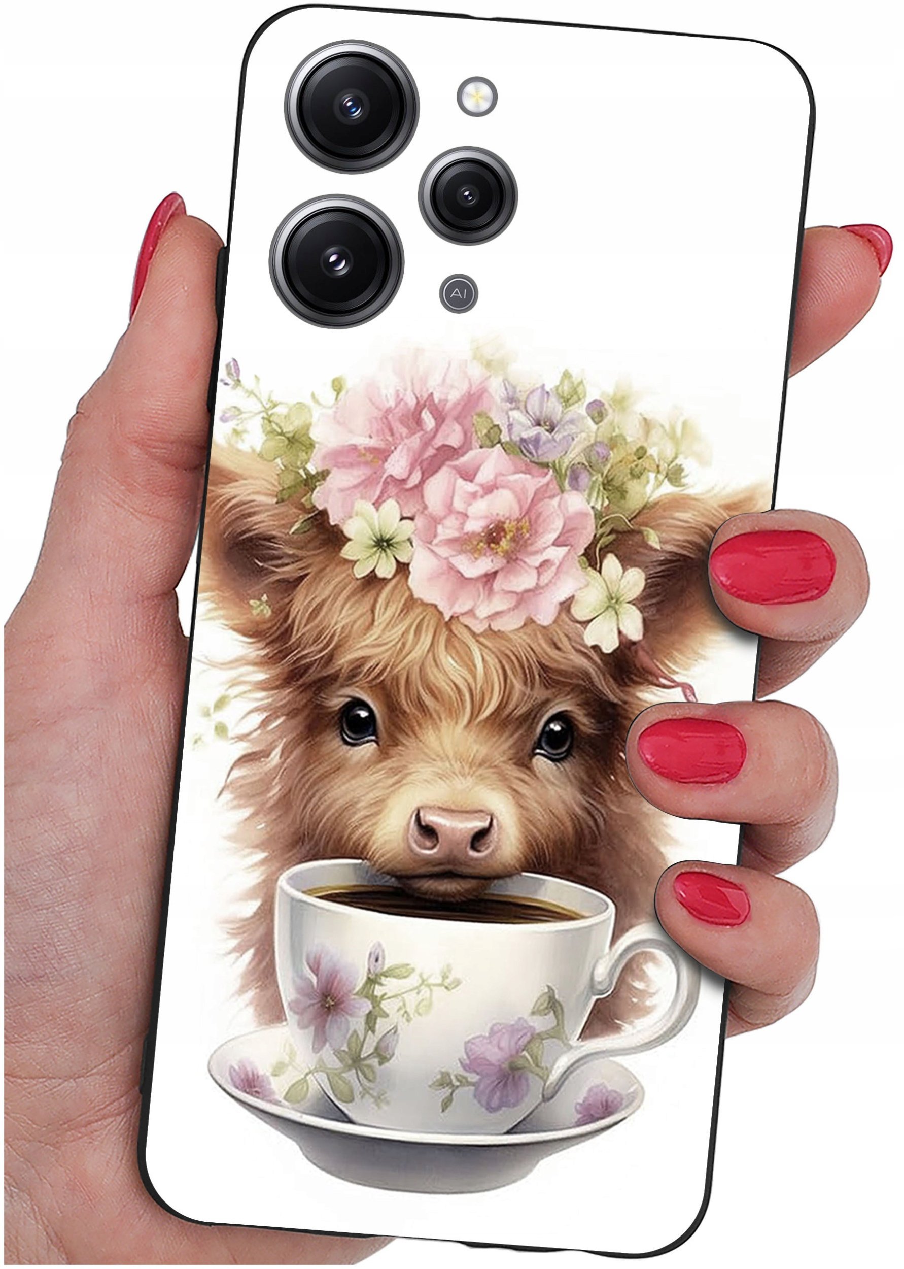 Etui do Xiaomi Redmi 12 4G WZORYSILIKONOWE MATT CASE + SZKŁO 9H