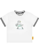 Kaftaniki dla niemowląt - Steiff Koszulka w kolorze białym - miniaturka - grafika 1