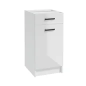 Szafki kuchenne - Szafka kuchenna stojąca 1 szuflada First 40 cm kolor biały/czarny - miniaturka - grafika 1