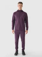 Bluzy sportowe męskie - Męska bluza treningowa 4F 4FWAW24TFSWM405 - fioletowa - miniaturka - grafika 1