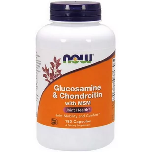 Now Foods Glukozamina i Chondroityna z MSM (180 kaps.) - Suplementy naturalne - miniaturka - grafika 1