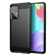 Etui i futerały do telefonów - Elastyczne etui pokrowiec na Samsung Galaxy A72 4G Carbon Case - czarny - miniaturka - grafika 1