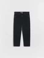 Spodnie i spodenki dla dziewczynek - Reserved - Classic denim straight - czarny - miniaturka - grafika 1