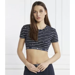 Emporio Armani Góra od piżamy | Cropped Fit - Piżamy damskie - miniaturka - grafika 1