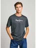 Koszulki męskie - Pepe Jeans Koszulka "Eggo" w kolorze antracytowym - miniaturka - grafika 1