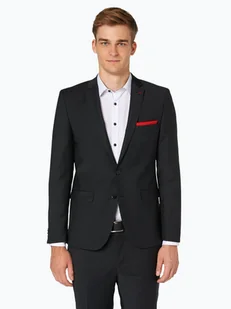 Finshley & Harding London Męska marynarka od garnituru modułowego Mężczyźni Slim Fit czarny jednolity, 40 - Garnitury - miniaturka - grafika 1
