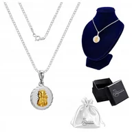 Biżuteria dla dzieci - Łańcuszek Naszyjnik Medalik Matka Boska Częstochowska Srebro pr 925 55 cm - miniaturka - grafika 1