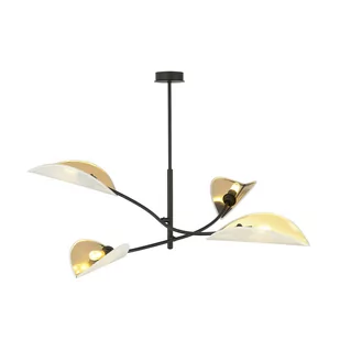 Emibig LOTUS 4 WHITE/GOLD 1107/4 lampa sufitowa żyrandol oryginalny Design abażury 1107/4 - Lampy sufitowe - miniaturka - grafika 3