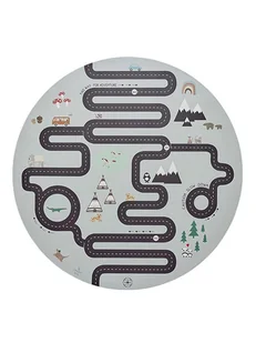 OYOY mini Koc "Adventure" w kolorze szarym do zabawy - Ø 112 cm - Maty edukacyjne - miniaturka - grafika 1