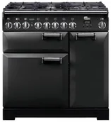 Kuchenki gazowo-elektryczne - Falcon Leckford Deluxe 90 Czarny charcoal chrom - miniaturka - grafika 1