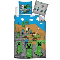 Pościel dla dzieci - MINECRAFT CREEPER ZOMBIE POŚCIEL NA ŁÓŻKO KOMPLET POŚCIELI 140X200 - miniaturka - grafika 1