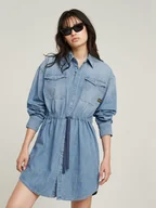 Sukienki - G-Star Sukienka dżinsowa w kolorze błękitnym - miniaturka - grafika 1