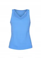 Koszulki i topy damskie - Top tenisowy Fila Top Angelina niebieski XL - miniaturka - grafika 1