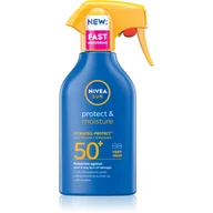 Balsamy i kremy do opalania - Nivea Sun Protect & Moisture spray nawilżający do opalania SPF 50+ 270 ml - miniaturka - grafika 1