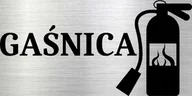 Tablice i flipcharty - Tabliczka aluminiowa na drzwi ścianę Gaśnica 15x10 Nierdzewna - miniaturka - grafika 1