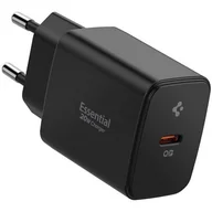 Ładowarki do telefonów - Spigen Ładowarka sieciowa ArcStation Essential EE201EU PD 3.0, USB-C 20W, czarna - miniaturka - grafika 1