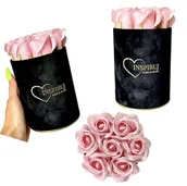 Sztuczne kwiaty - FLOWERBOX KWIATY MYDLANE PUDEŁKO KWIATÓW PREZENT RÓŻE MYDLANE W PUDEŁKU SZTUCZNE KWIATY - miniaturka - grafika 1