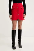 Spódnice - Morgan spódnica kolor czerwony mini prosta JADOR.F - miniaturka - grafika 1