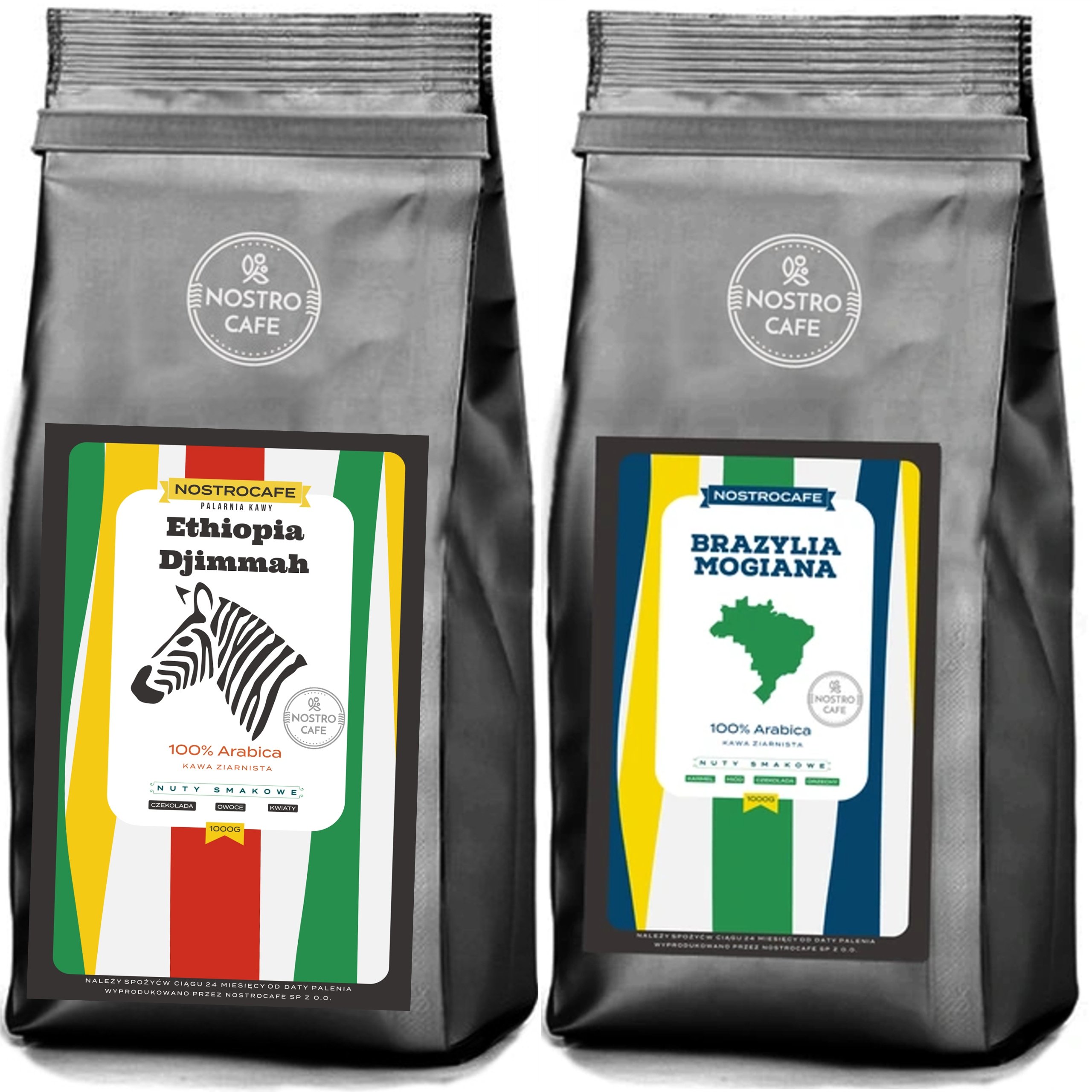 Kawa Ziarnista 2KG Brazylia Mogiana Etiopia