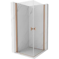 Kabiny prysznicowe - Mexen Mist-B Duo kabina prysznicowa uchylna 85 x 85 cm, transparent, miedź szczotkowana - 8A2-085-085-65-00 - miniaturka - grafika 1