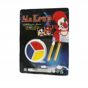 ZESTAW DO MAKIJAŻU KLAUN Halloween CHARAKTERYZACJA - Charakteryzacja - miniaturka - grafika 1