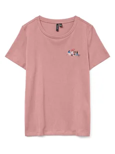 Vero Moda Koszulka w kolorze jasnoróżowym - Koszulki i topy damskie - miniaturka - grafika 1