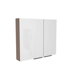 Szafka łazienkowa wisząca z lustrem Devo Vena 2.0 80 cm lewa structure stone grey VE2-SWL2DL80-F101L09 - Szafki łazienkowe - miniaturka - grafika 1