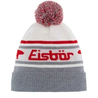 Czapki damskie - Czapka zimowa z wełną merino Eisbar Chani OS Pompon MÜ 306 szaro-biały - miniaturka - grafika 1