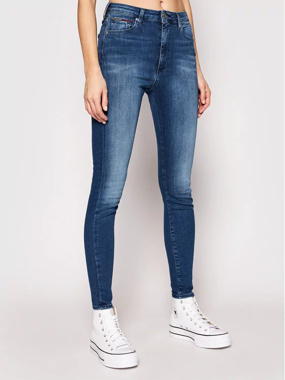 Tommy Jeans Jeansy Sylvia DW0DW09215 Niebieski Super Skinny Fit