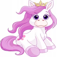 Naklejki na ścianę - Naklejka na ścianę dla dzieci konik Kucyk Pony 10, 60x60 cm - miniaturka - grafika 1