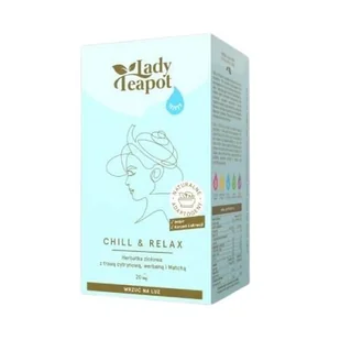 BiFix Lady Teapot Chill&Relax Herbatka ziołowa z trawą cytrynową, werbeną i Matchą, 20x1,75g -> Wysyłka 8,90 - odbiór w Żabce - Herbata - miniaturka - grafika 1