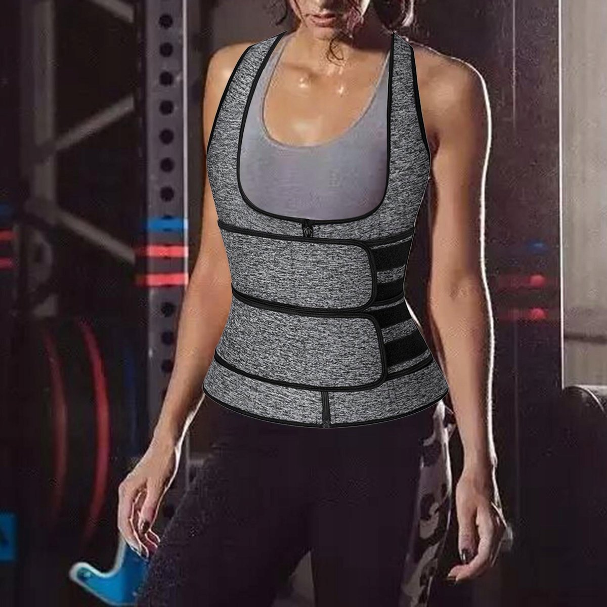 Neoprenowy pas wyszczuplający z kieszenią na telefon