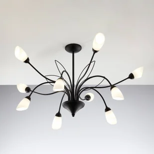 Jupiter Lampa sufitowa Gloriosa, szklana, czarna, 10-punktowa - Lampy sufitowe - miniaturka - grafika 1
