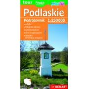 Książki podróżnicze - Demart Podlaskie. Podróżownik - mapa turystyczna Plastik w skali 1:250 000 LIT-42805 - miniaturka - grafika 1